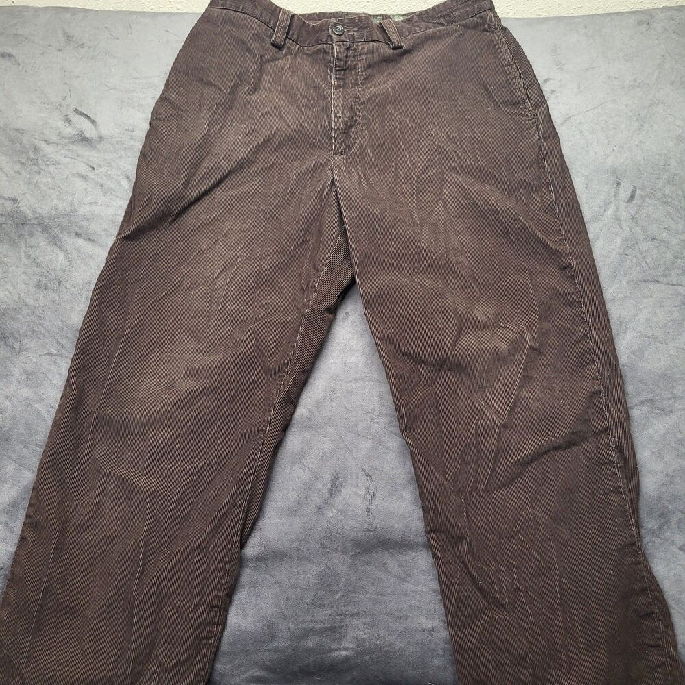 Eddie Bauer Corduroy Pants Classic Fit Mens 35x32 100% Cotton Brown